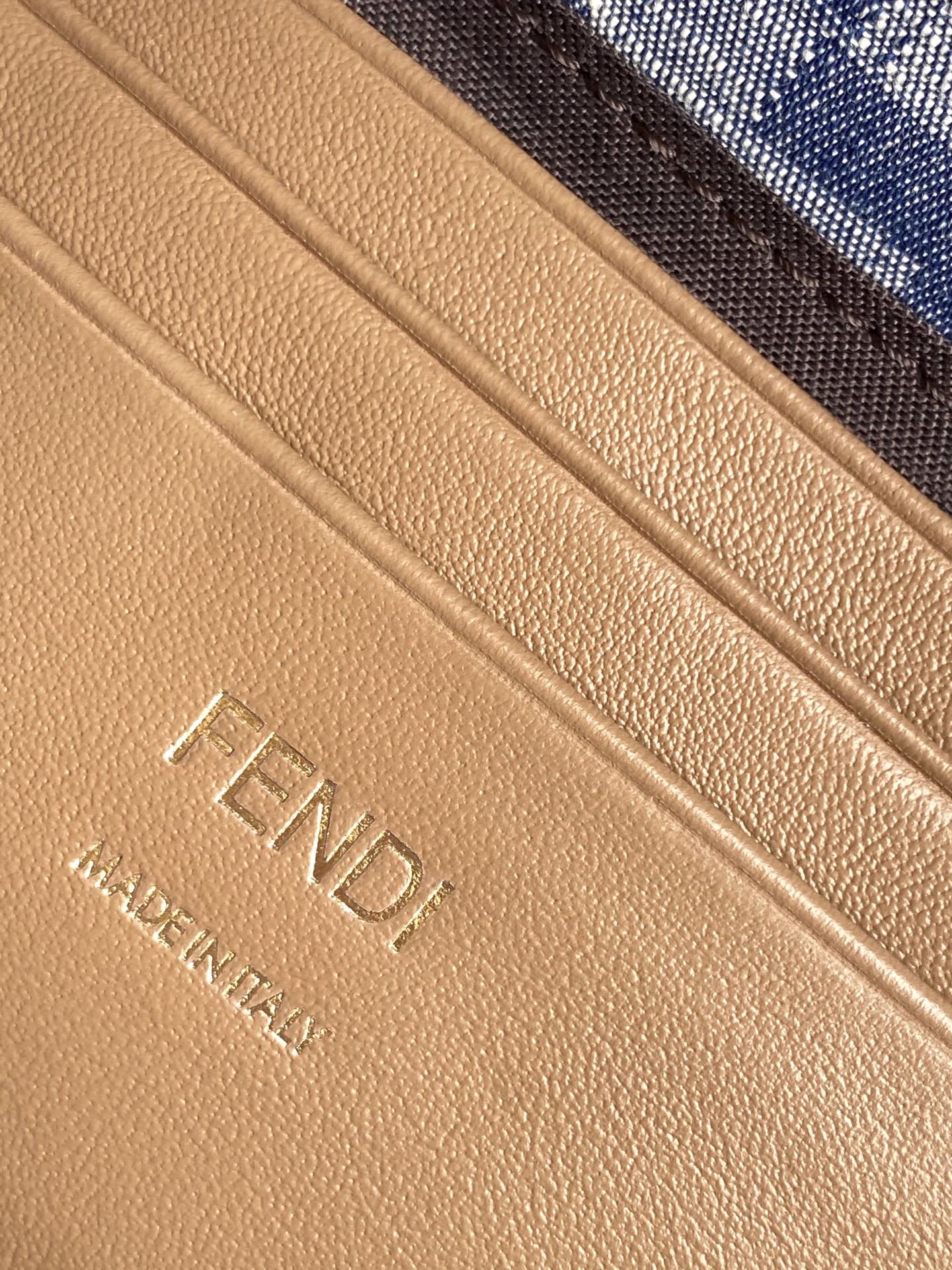 Fendi Mini Baguette FF Chenille Shoulder Bag Blue